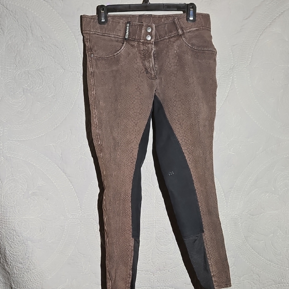 Romfh NWOT riding pants Brown Snakeskin with Fullseat